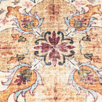 Round Vintage Outdoor Rug - Santo Mandala Light Blue