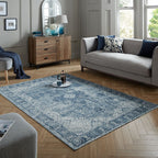 Oriental floor rug - Mannito Antique Blue