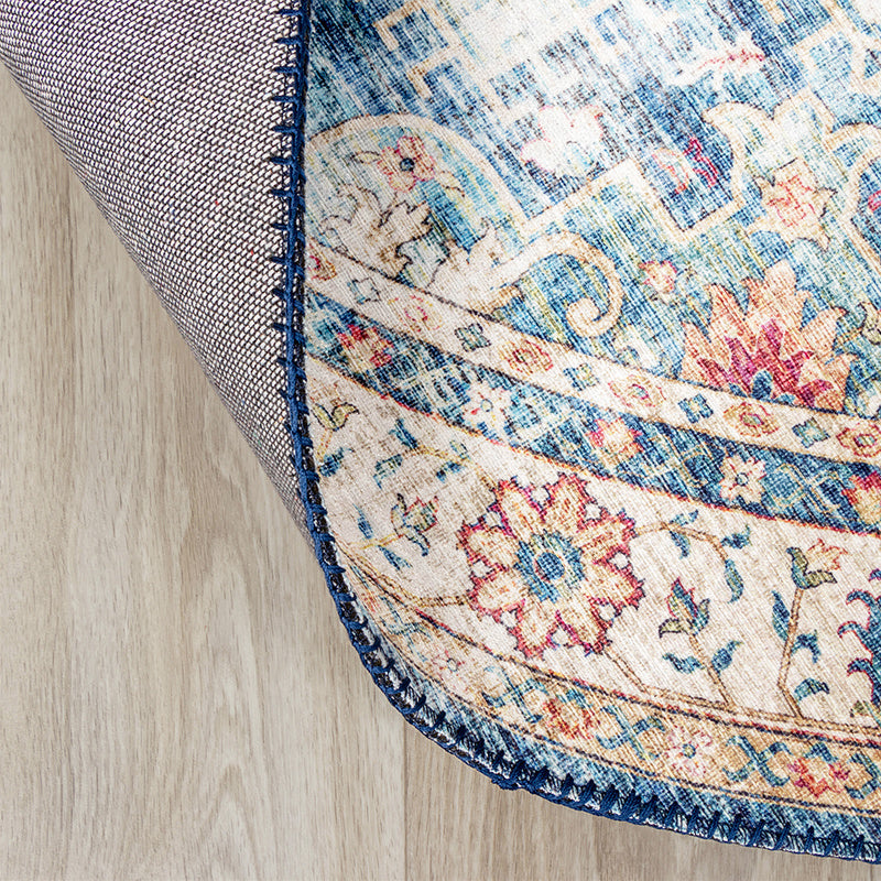 Round Vintage Rug - Azara Light Blue