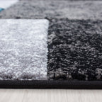 Modern floor rug - Tetris Turquoise 1330