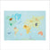 Kids Rug - Globe Light Blue