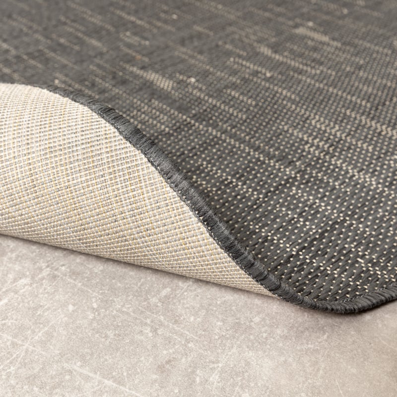 Round Outdoor Rug - Malta Melange Black