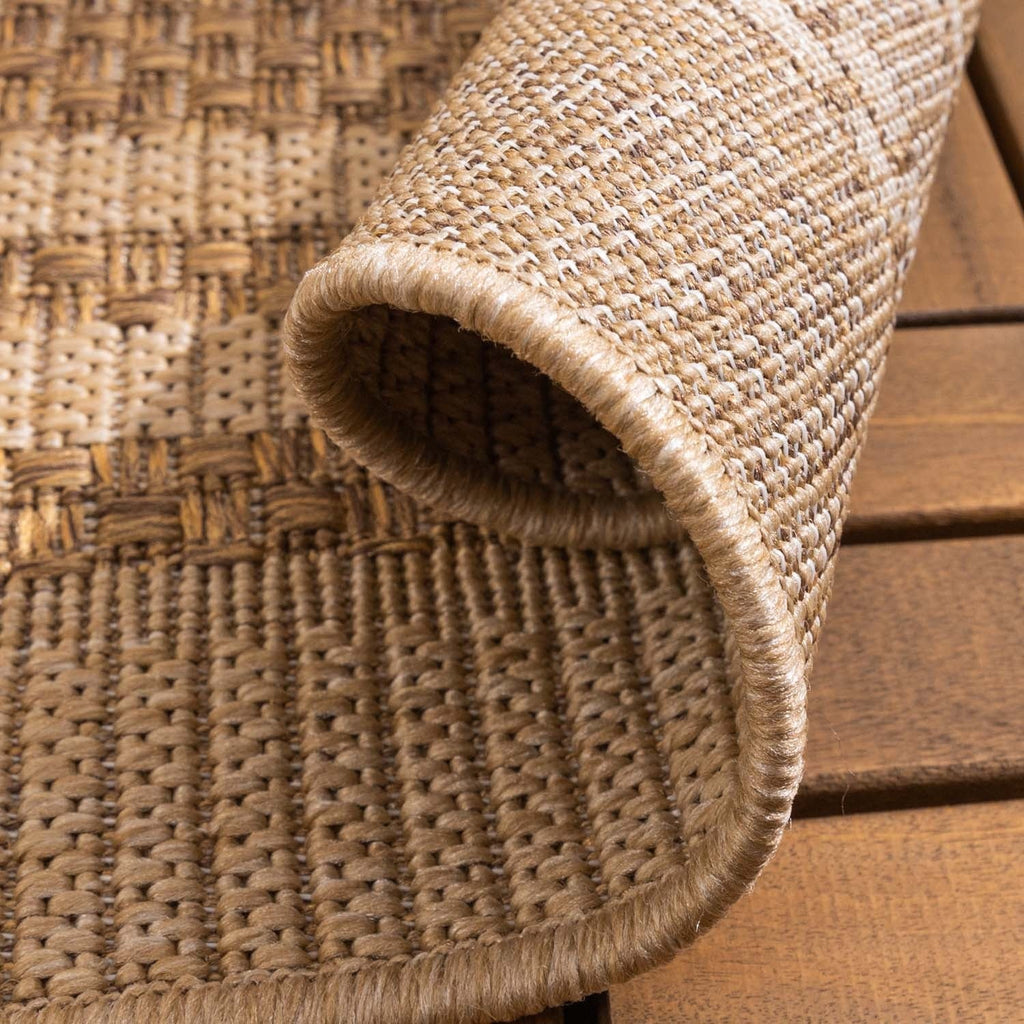 Jute Outdoor Rug - Mavi Border Cream/Brown