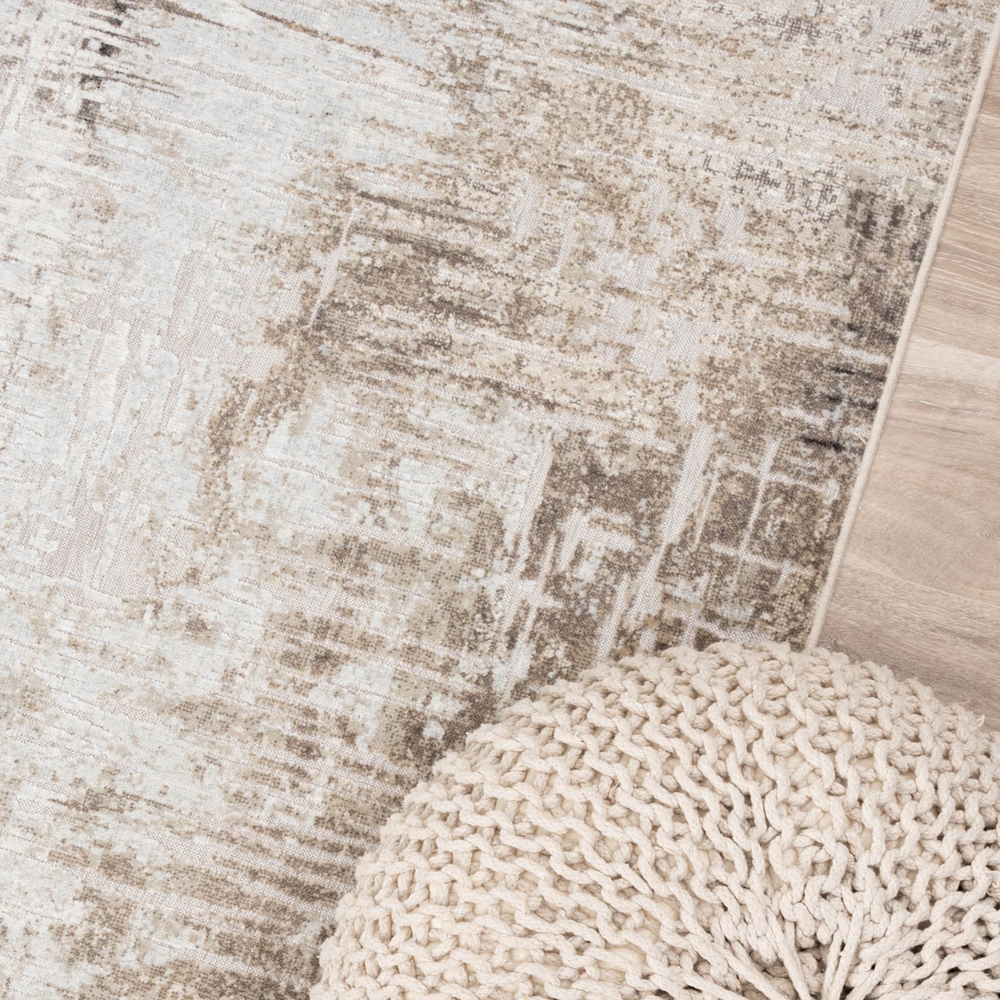 Modern Rug - Hendrix Grunge Cream/Grey