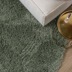 Round Shaggy Rug - Blaze Green