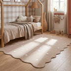 Kids Room Rug - Cloudy Dots Beige