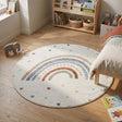 Round Washable Kids Rug - Ravi Rainbow Multicolour