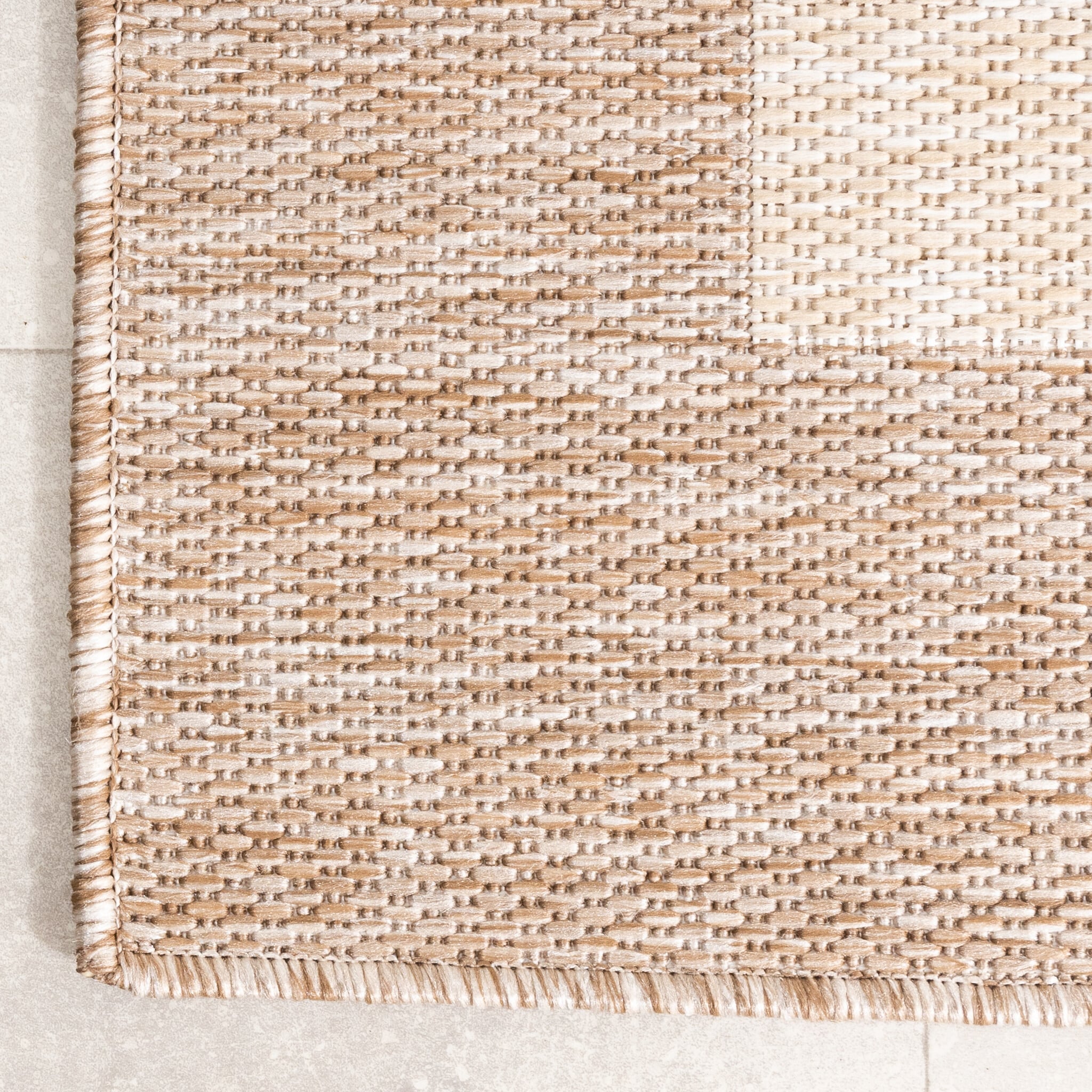 Outdoor Rug – Sierra Border Beige/Cream