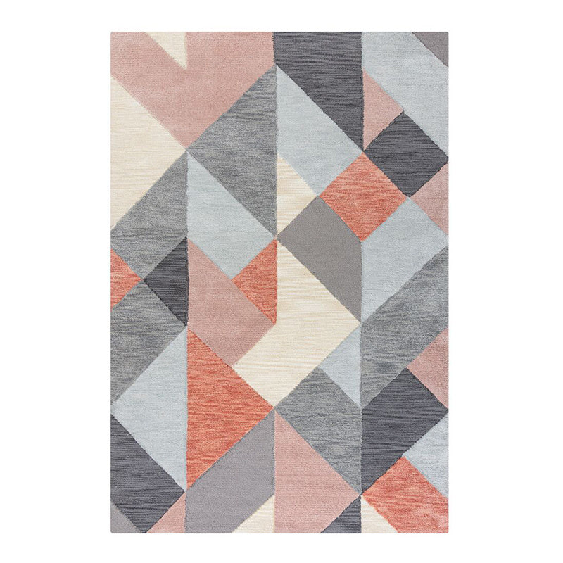 Geometric floor rug - Zeso Icon Terracotta