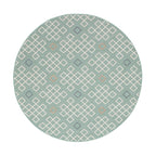 Round Modern Outdoor Rug - Playa Geo Green