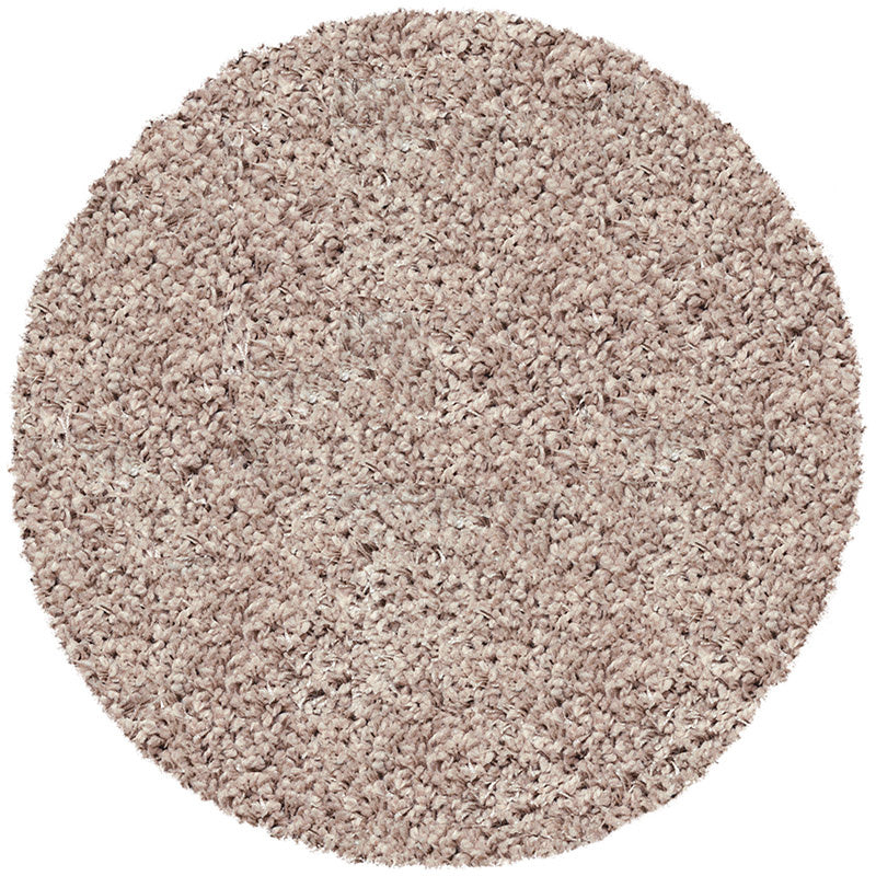 Round High-pile Floor Rug - Twilight Beige 6611