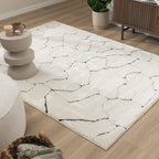 Scandinavian Rug - Yune Stone Cream/Black