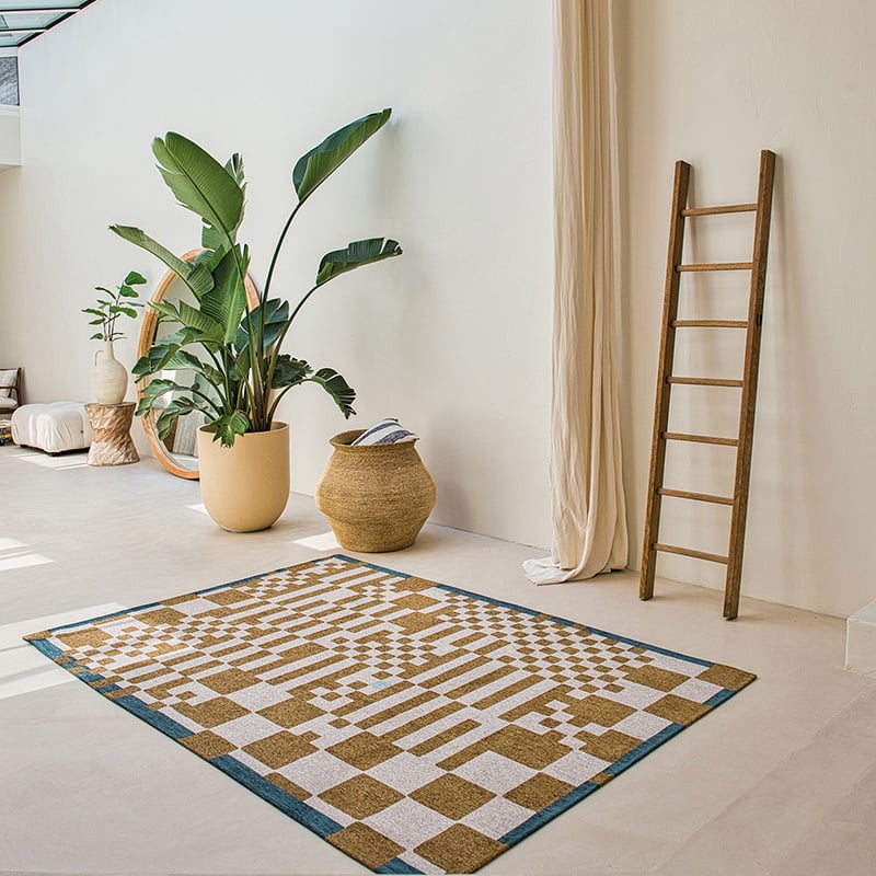Retro Rug - Chess Honey 9338
