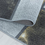 Modern floor rug - Optimism Box Yellow/Gray