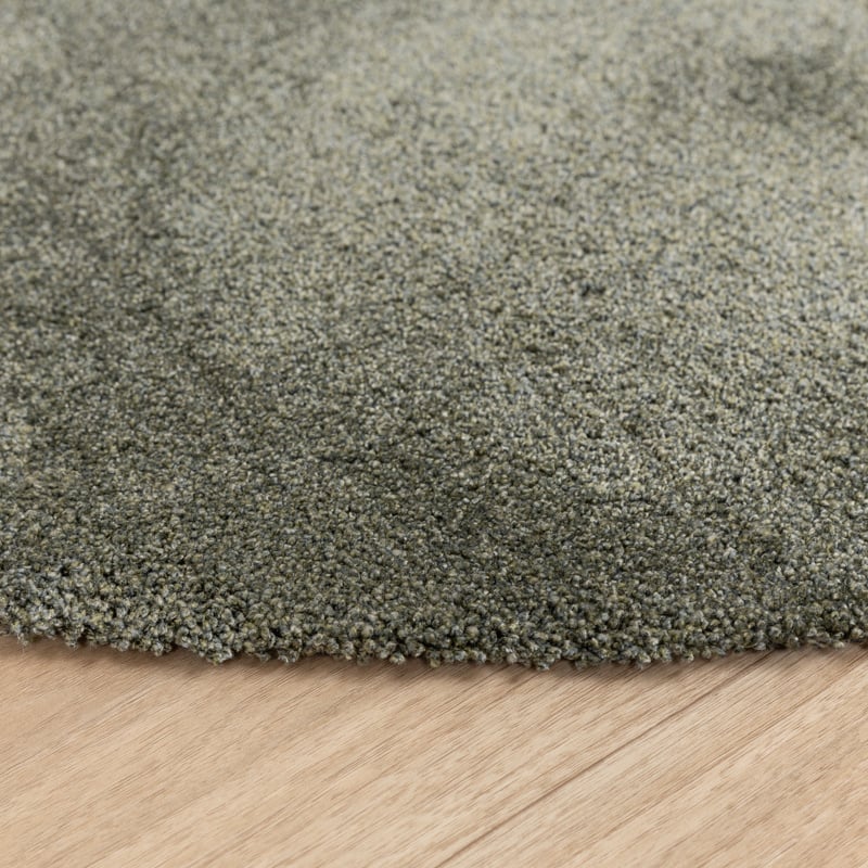 Round Washable Rug - Clean Green