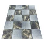Modern floor rug - Optimism Box Yellow/Gray