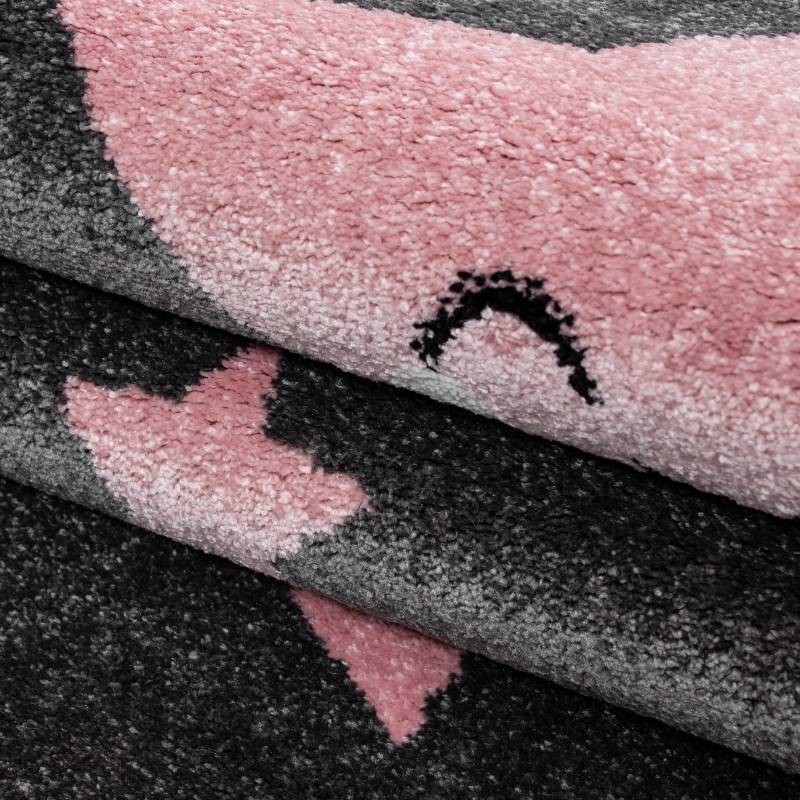 Children's floor rug - Anna Stars Pink