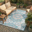 Bohemian Outdoor Rug - Vedra Medallion Blue