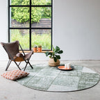Round Patchwork Rug - Dreams Green