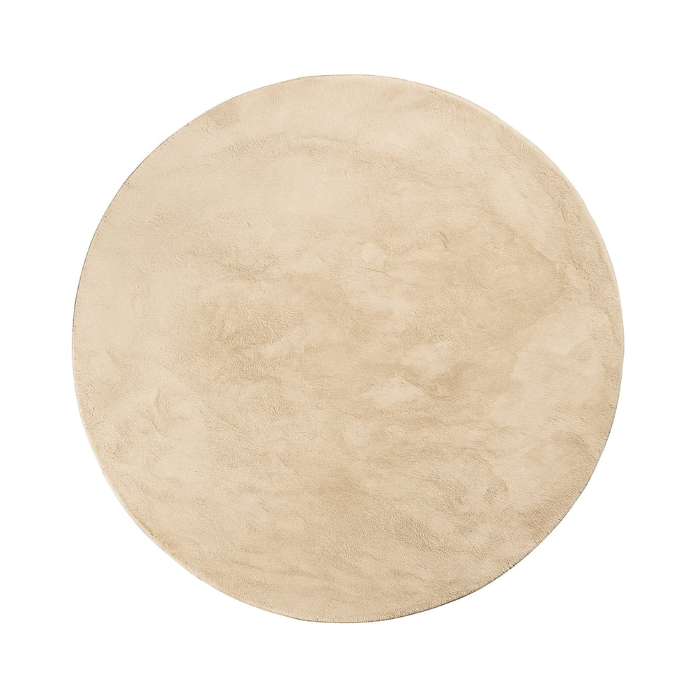 Round Low-Pile Rug – Cozy Beige