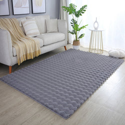 Soft high-pile floor rug - Ambrey 3D Dark Grey