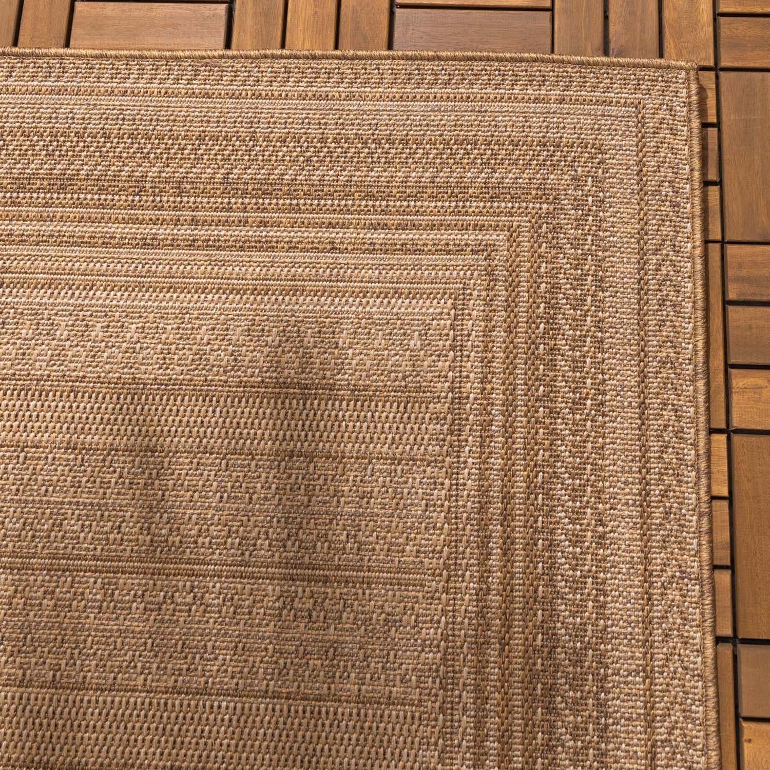 Jute Outdoor Rug - Mavi Stripes Cream/Brown