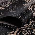 Vintage outdoor rug - Sunara Mandala Black