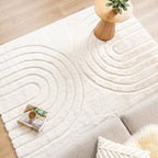 Soft High Pile Rug - Carvy Arches Cream