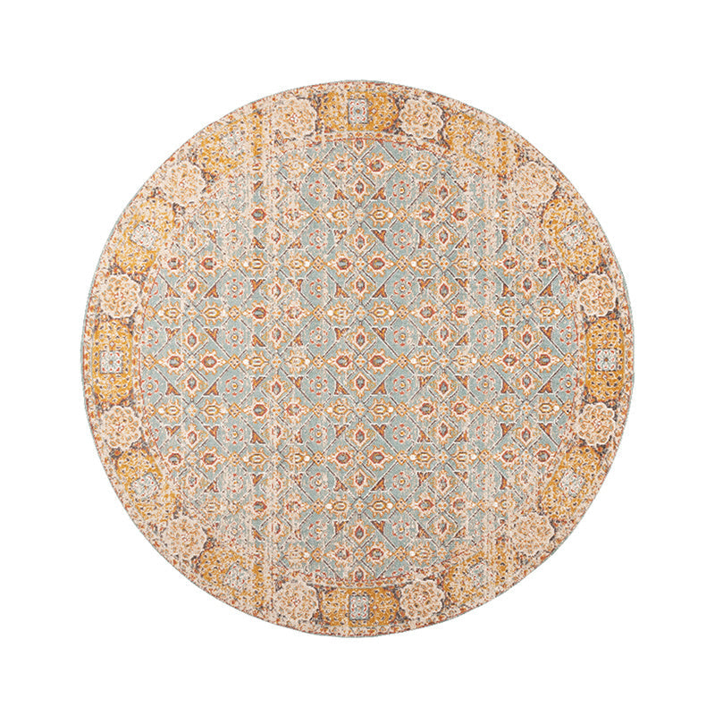 Round Vintage Rug - Thirza Oriental Light Blue/Multicolour