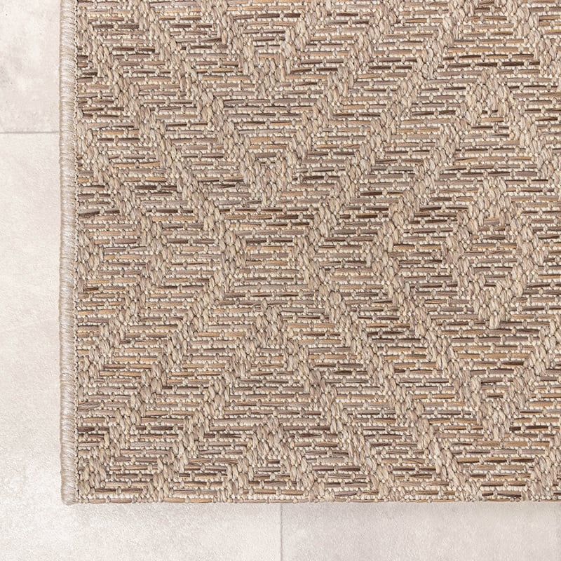 Jute Outdoor Rug - Fora Tile Natural