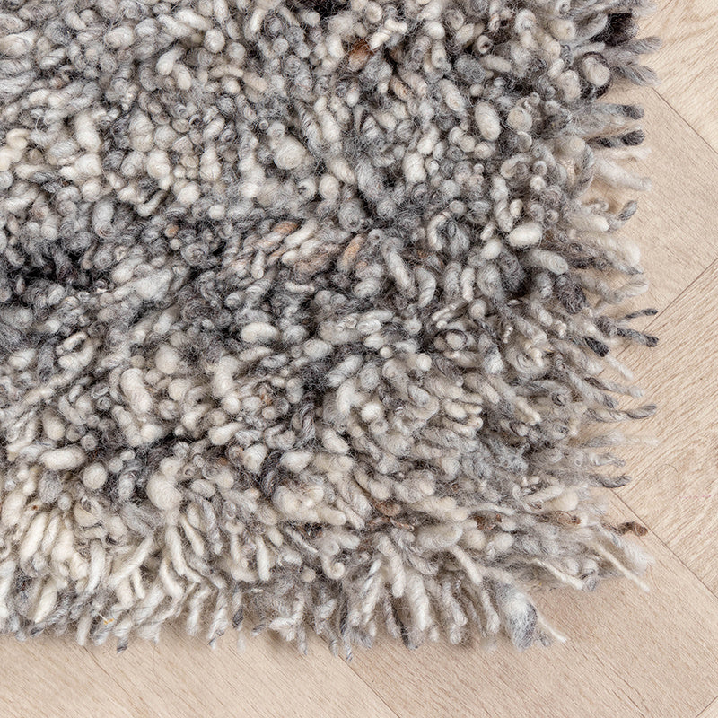 High Pile Wool Rug - Royal Light Grey/Blended