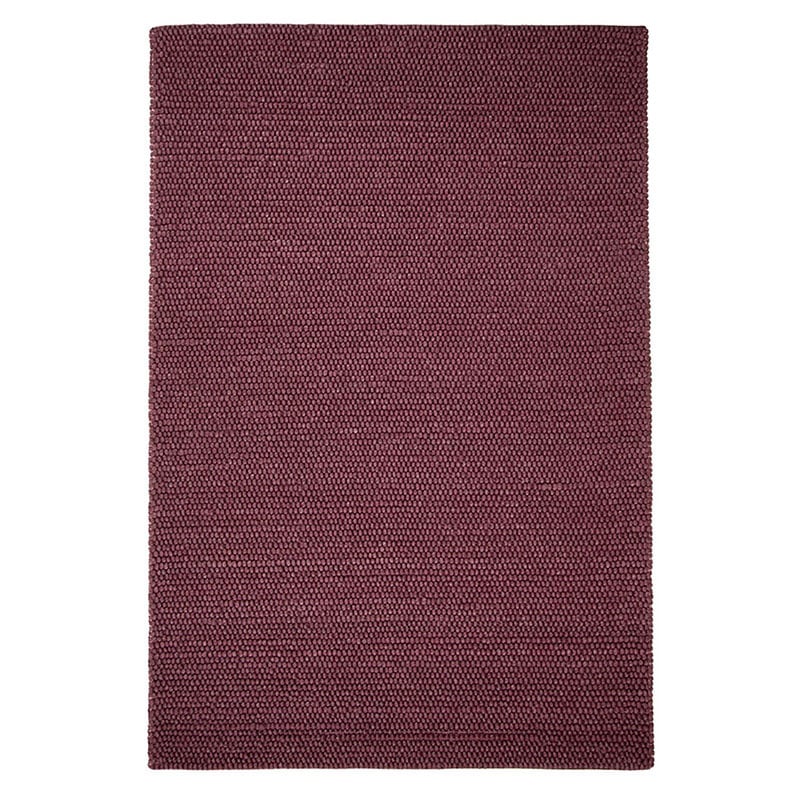 Wool floor rug to measure - New Loop Burgundy/Red 319