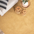 Washable Rug - Clean Ochre Yellow