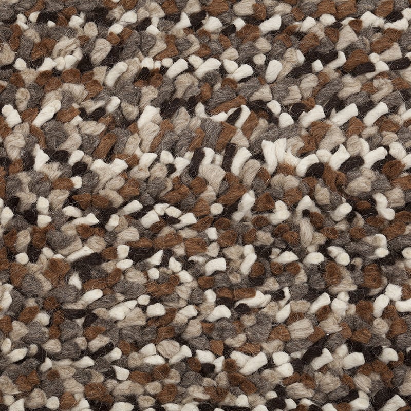 Wool floor rug - Halette Brown/White