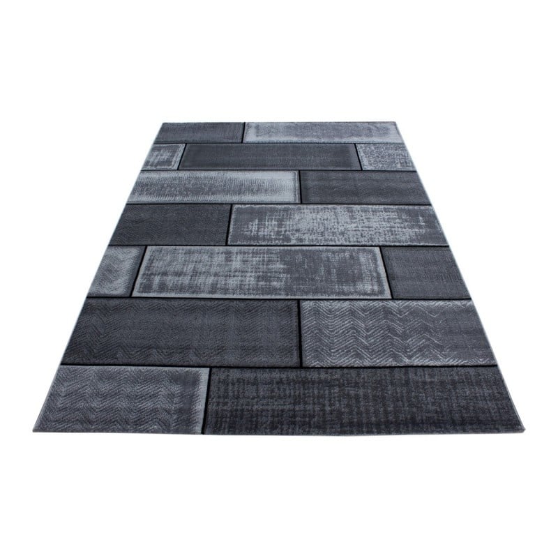 Modern floor rug - Plus Black 8007