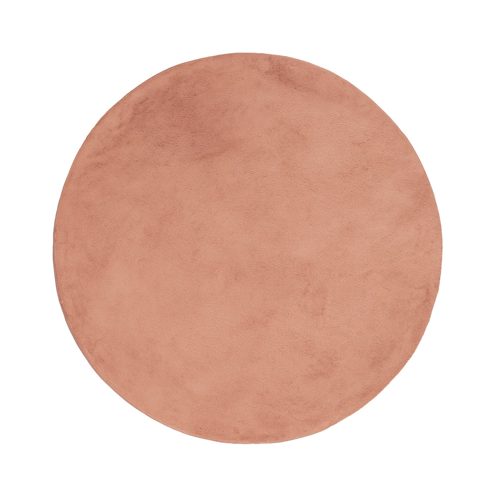 Round Low-Pile Rug – Cozy Pink