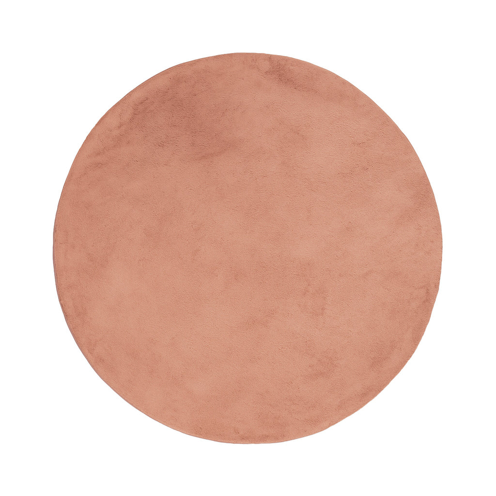 Round Low-Pile Rug – Cozy Pink