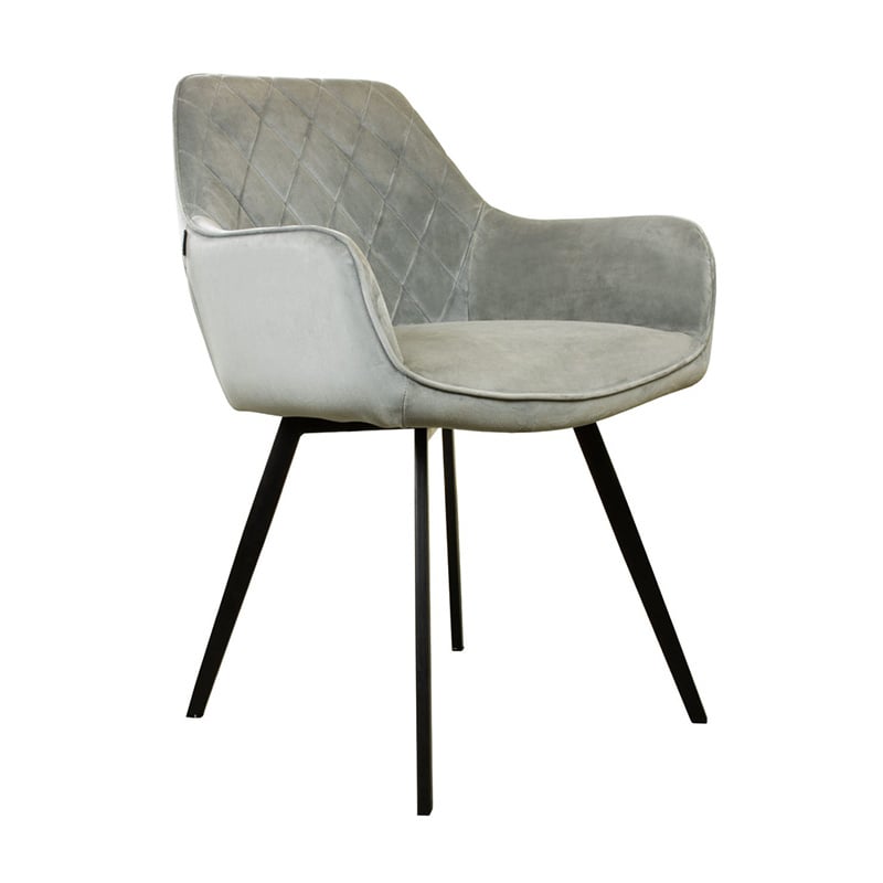 Velvet dining chair - Karl Grey