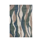 High-Pile Floor Rug - Alano Stream Blue/Green