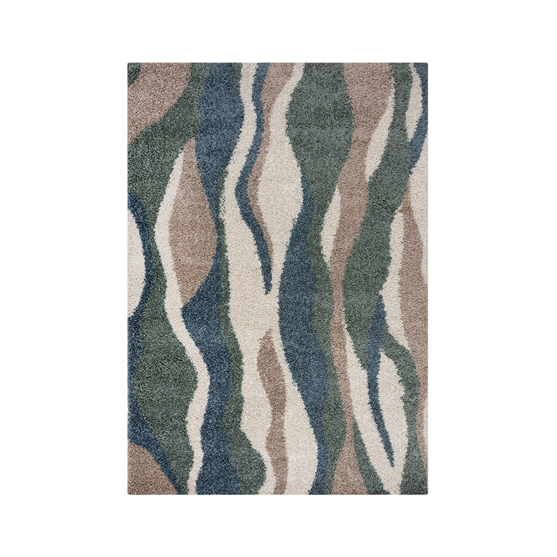 High-Pile Floor Rug - Alano Stream Blue/Green