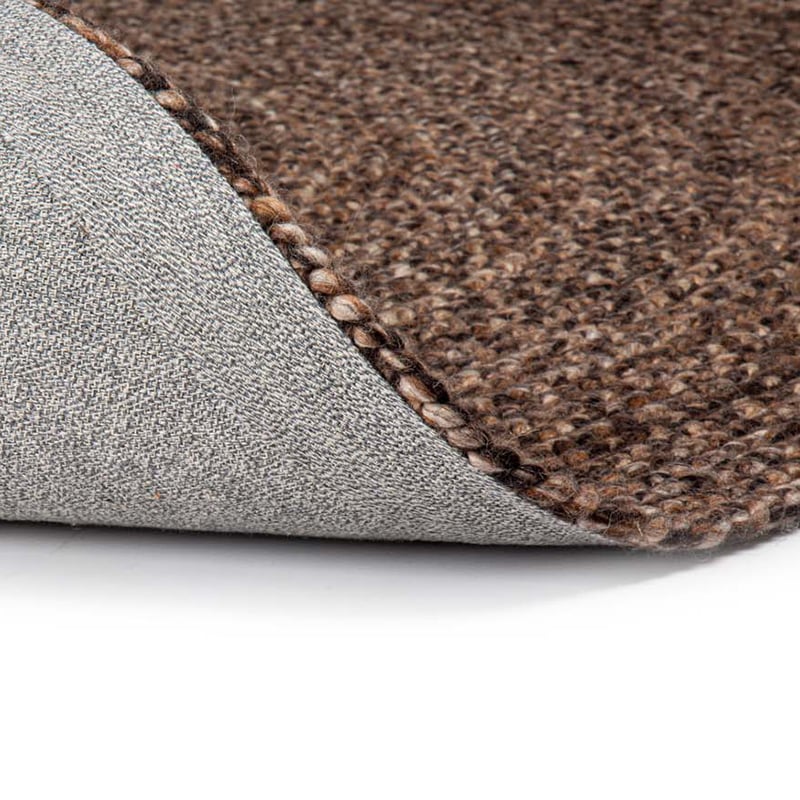 Round Wool Floor Rug - Bellano ST Brown 623