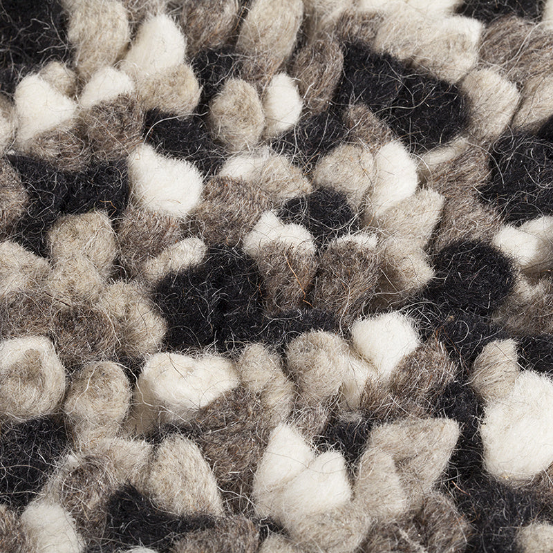 Wool floor rug - Halette Black/White
