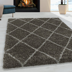 Berber floor rug - Agadir Lines Taupe/Cream