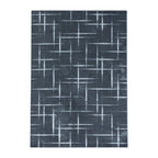 Modern floor rug - Streaky Scratch Grey/White