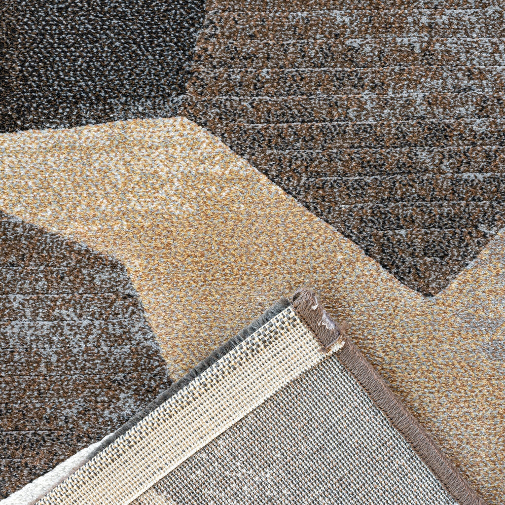 Abstract Floor Rug - Axil Brown/Black 9293