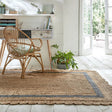 Jute floor rug - Grazo Natural/Grey
