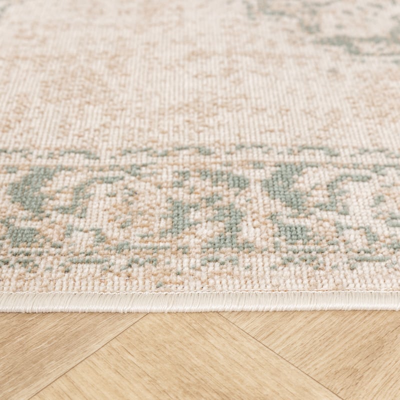 Vintage Runner Rug - Spring Medallion Cream/Green