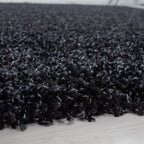 High-Pile Floor Rug - Sade Black