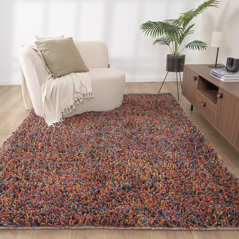 High Pile Wool Rug - Elin Multicolour