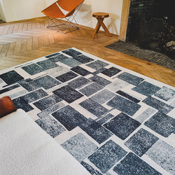Modern floor rug - Lucia Ice Blue 9355